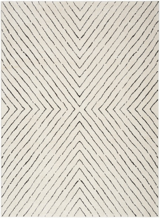 Modern Comfort MNC01 Ivory Black Rug