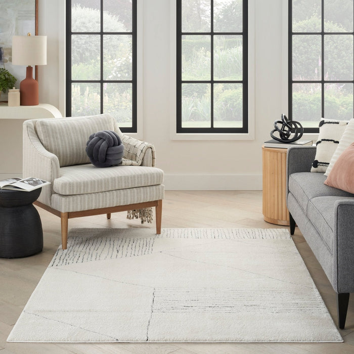 Modern Comfort MNC02 Ivory Black Rug