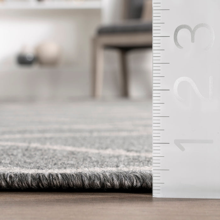 Modern Geometric Grey Area Rug 152x244 cm