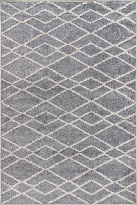 Modern Geometric Grey Area Rug 152x244 cm