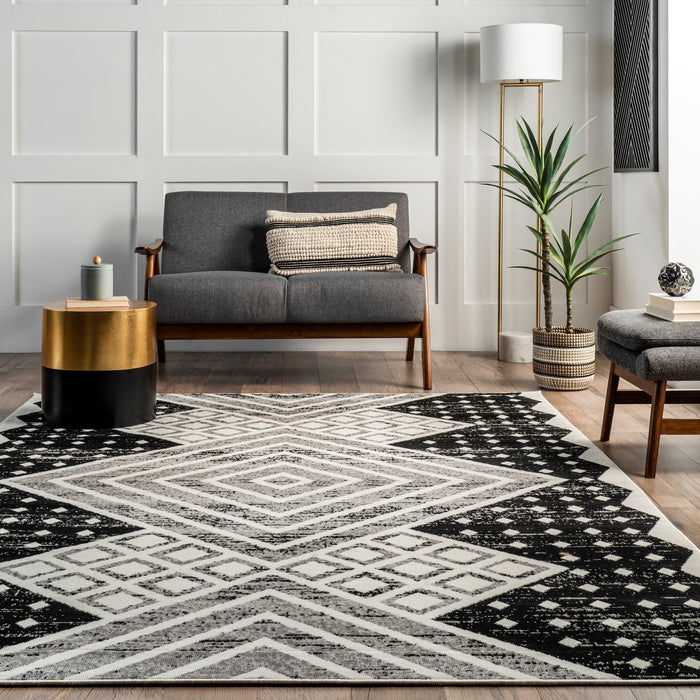 Modern Grey Birdseye Area Rug 160x230 cm