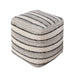 Modern Grey Black White Wool Pouf for Indoor Outdoor Use