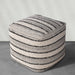 Modern Grey Black White Wool Pouf for Indoor Outdoor Use