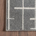 Modern Grey Crosshatch Area Rug 120x180 cm