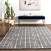 Modern Grey Crosshatch Area Rug 120x180 cm