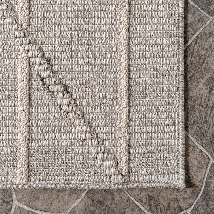 Modern Grey Indoor Outdoor Area Rug 150x230 cm