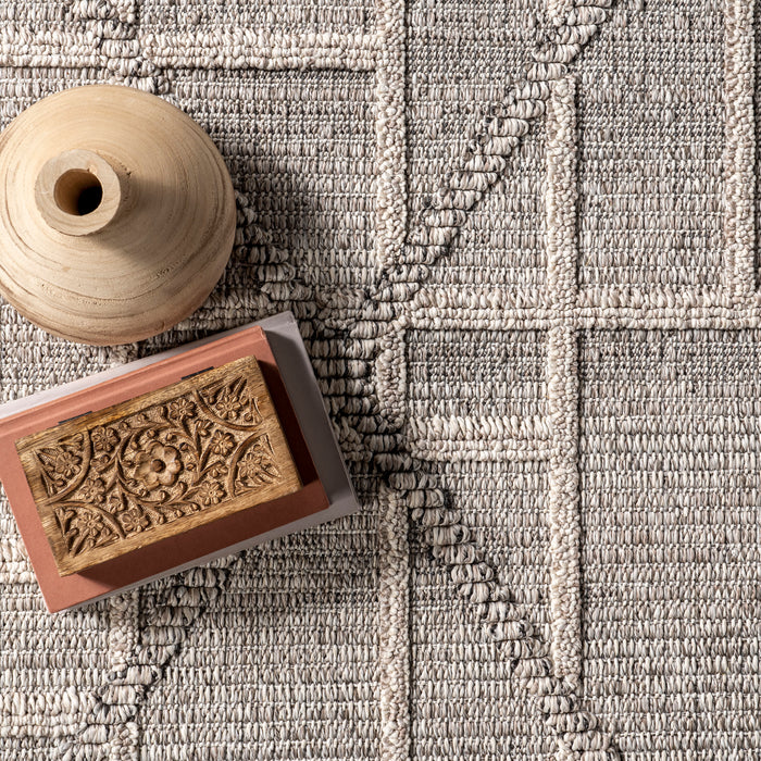 Modern Grey Indoor Outdoor Area Rug 150x230 cm