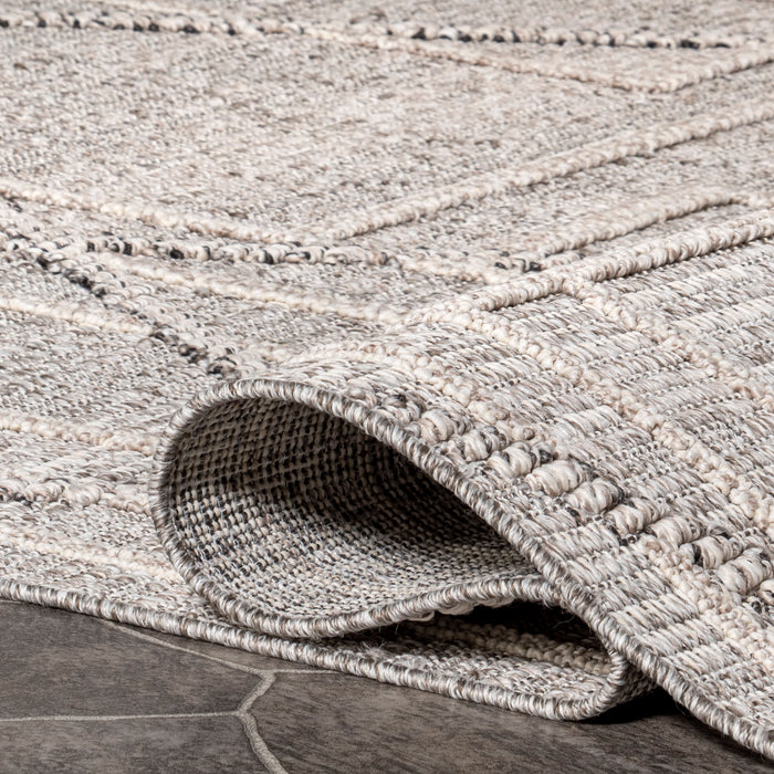 Modern Grey Indoor Outdoor Area Rug 150x230 cm