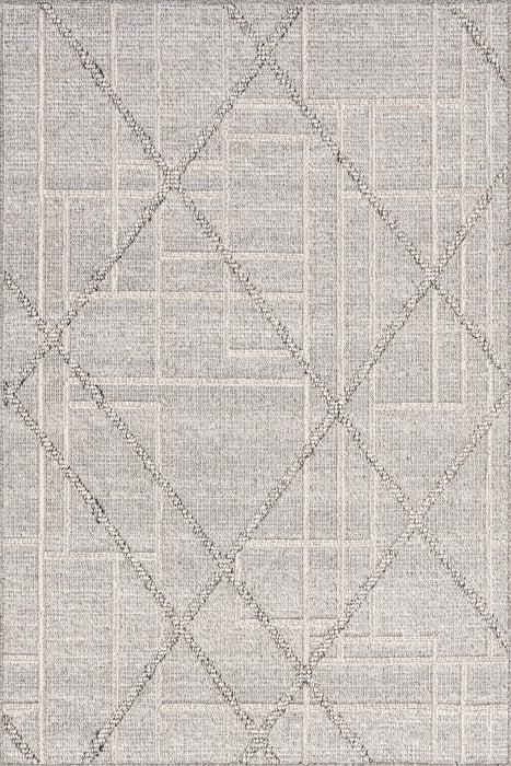 Modern Grey Indoor Outdoor Area Rug 150x230 cm