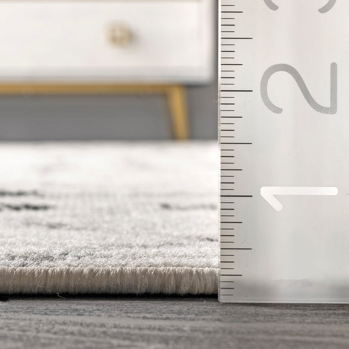 Modern Grey Trellis Area Rug 120x180 cm