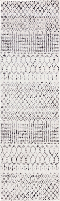 Modern Grey Trellis Area Rug 120x180 cm