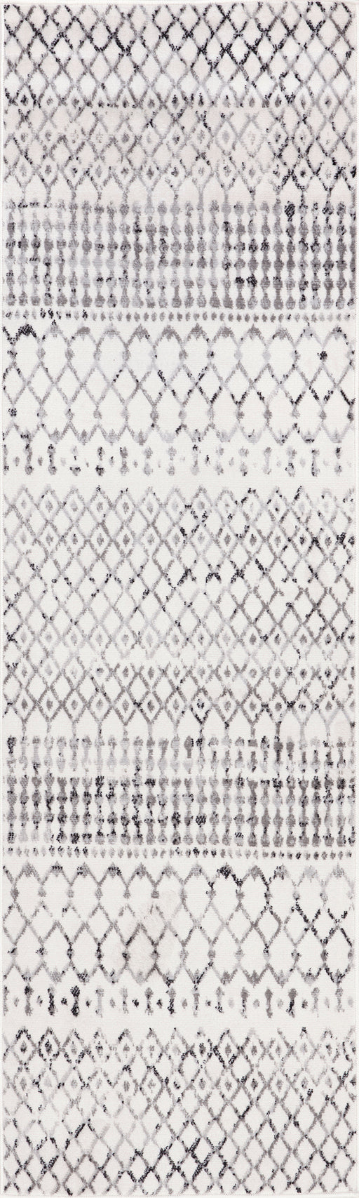 Modern Grey Trellis Area Rug 120x180 cm