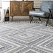 Modern Grey Trellis Area Rug 160x230 cm