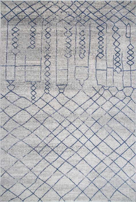 Modern Grey Trellis Area Rug 160x230 cm