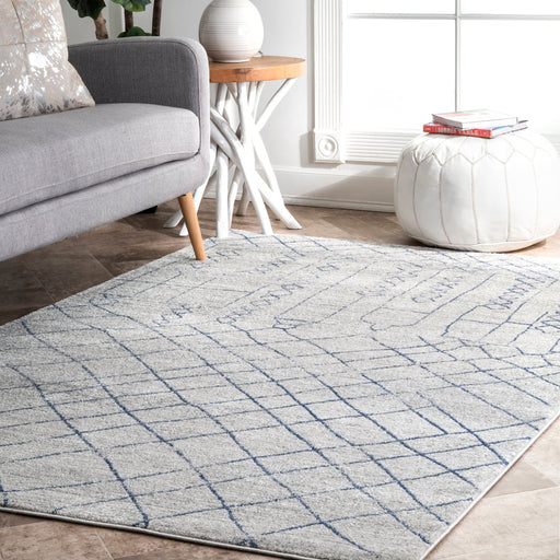 Modern Grey Trellis Area Rug 160x230 cm