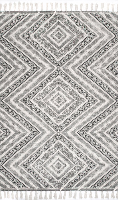 Modern Grey Trellis Area Rug 160x230 cm