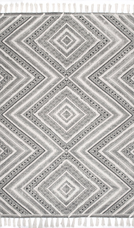 Modern Grey Trellis Area Rug 160x230 cm