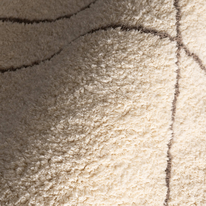 Modern Ivory Abstract Stripes Area Rug 160x230 cm