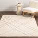 Modern Ivory Abstract Stripes Area Rug 160x230 cm