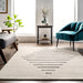 Modern Ivory Pinstriped Diamond Area Rug 160x230 cm