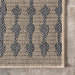 Modern Light Grey Trellis Area Rug for Indoor Outdoor Use