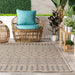 Modern Light Grey Trellis Area Rug for Indoor Outdoor Use
