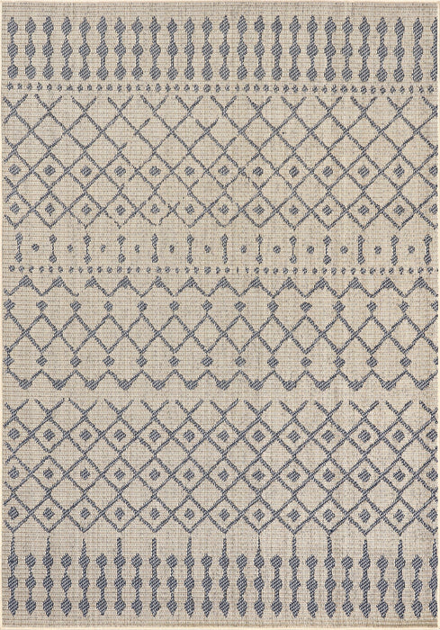 Modern Light Grey Trellis Area Rug for Indoor Outdoor Use