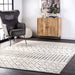 Modern Trellis Area Rug Grey 140x200 cm