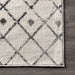 Modern Trellis Area Rug Grey 140x200 cm