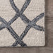 Modern Wool Trellis Area Rug 160x230 cm Silver