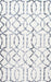 Modern Wool Trellis Area Rug 160x230 cm Silver