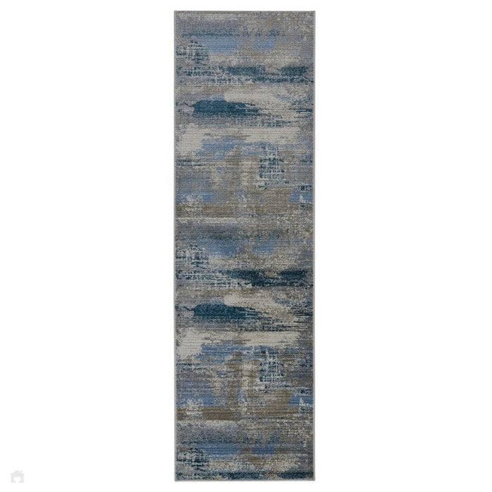 Mojave 91 B Modern Abstract Distressed Eco-Friendly Recycled Polyester Flat-Pile Multicolour Runner