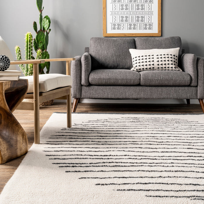 Mona Ivory Washable Wool Rug 160x230 cm