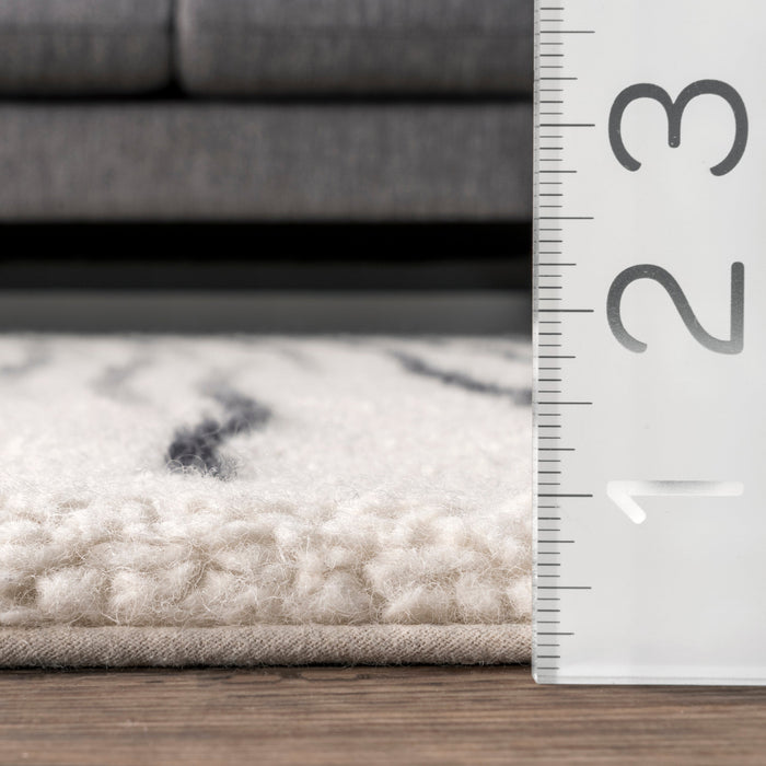 Mona Ivory Washable Wool Rug 160x230 cm