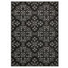 Monaco Mosaic Modern Durable Stain-Resistant Weatherproof Flatweave In-Outdoor Charcoal/Grey Rug