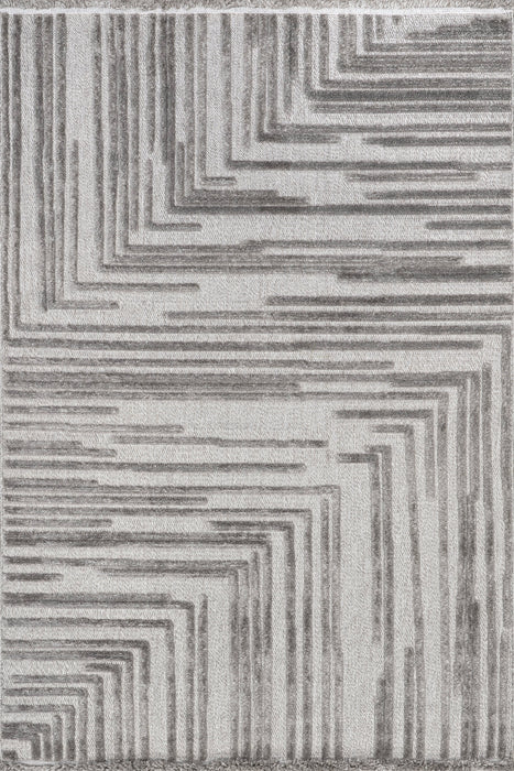 Monique Grey Abstract Line Area Rug 160x230 cm