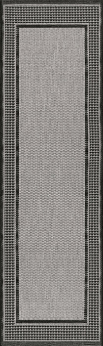 Tappeto per interni ed esterni monocromatico grigio 150x240 cm