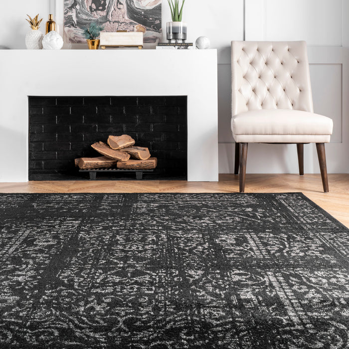 Monochrome Rosette Area Rug 120x180 cm