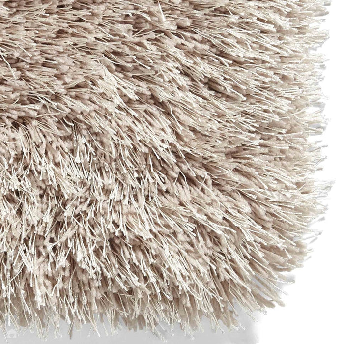 Montana Super Plush Heavyweight High-Density Luxury Hand-Woven Soft High-Pile Plain Shaggy Beige Round Rug