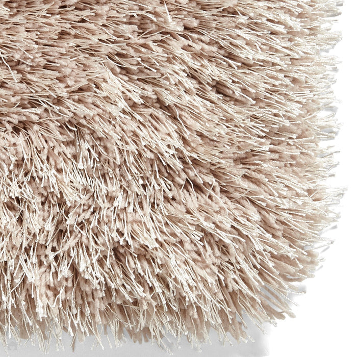 Montana Super Plush Heavyweight High-Density Luxury Hand-Woven Soft High-Pile Plain Shaggy Beige Round Rug