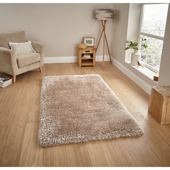 Montana Super Plush Heavyweight High-Density Luxury Hand-Woven Soft High-Pile Plain Shaggy Beige Rug