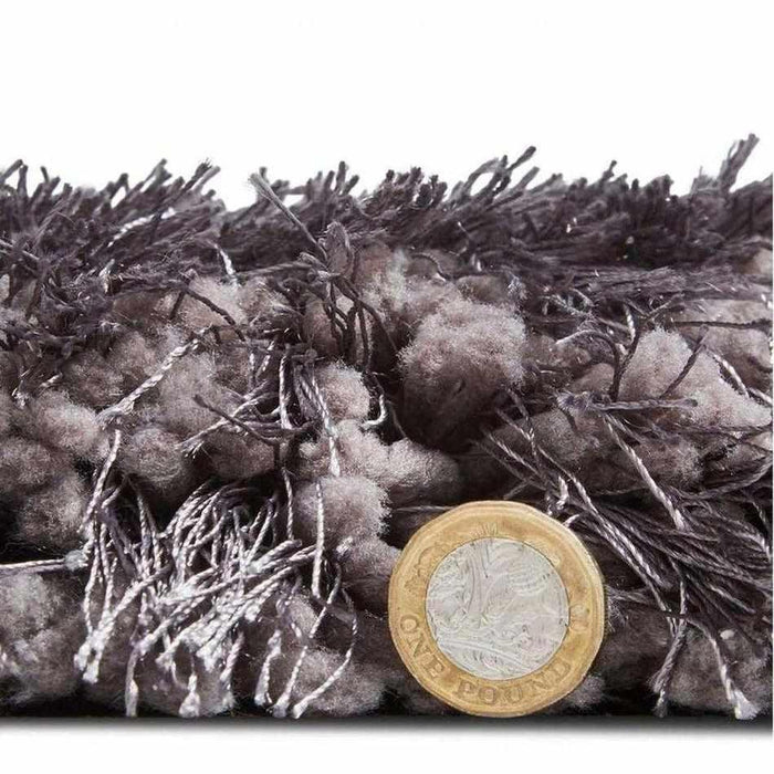 Montana Super Plush Heavyweight High-Density Luxury Hand-Woven Soft High-Pile Plain Shaggy Dark Grey Rug