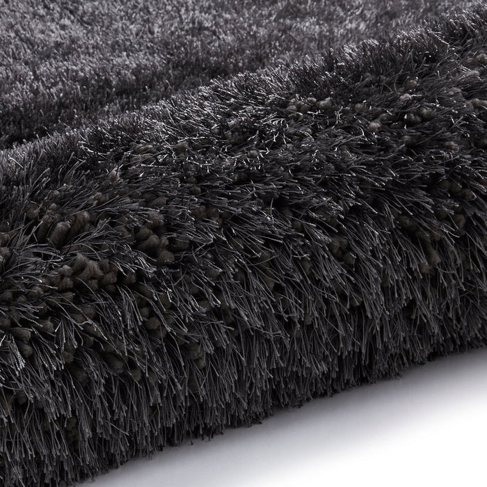 Montana Super Plush Heavyweight High-Density Luxury Hand-Woven Soft High-Pile Plain Shaggy Dark Grey Rug