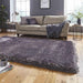 Montana Super Plush Heavyweight High-Density Luxury Hand-Woven Soft High-Pile Plain Shaggy Dark Grey Rug