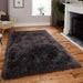 Montana Super Plush Heavyweight High-Density Luxury Hand-Woven Soft High-Pile Plain Shaggy Dark Grey Rug