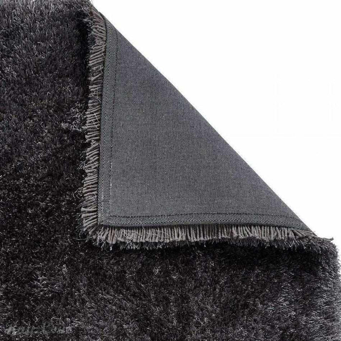 Montana Super Plush Heavyweight High-Density Luxury Hand-Woven Soft High-Pile Plain Shaggy Dark Grey Rug