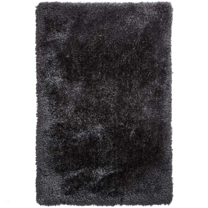 Montana Super Plush Heavyweight High-Density Luxury Hand-Woven Soft High-Pile Plain Shaggy Dark Grey Rug