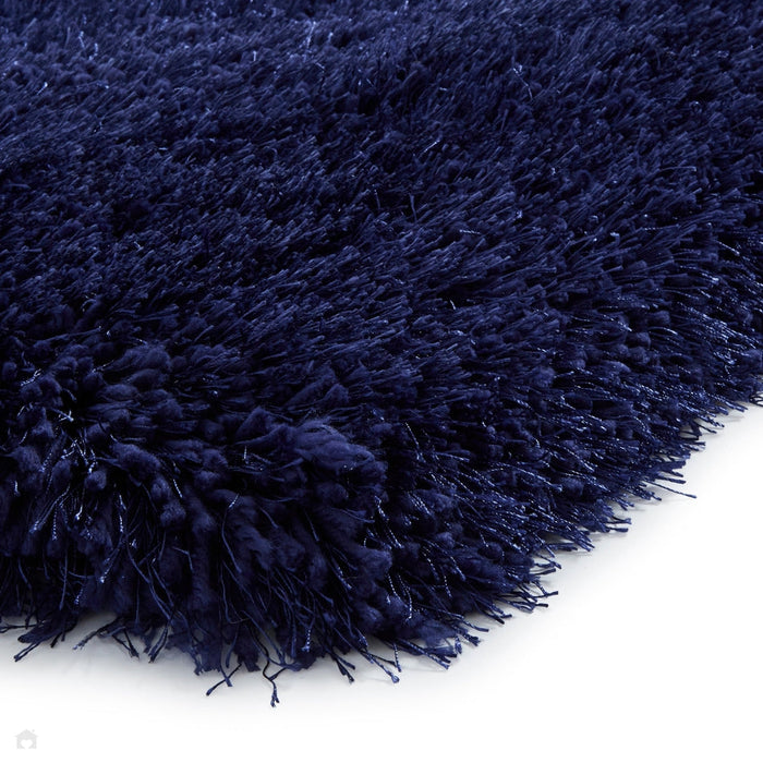 Montana Super Plush Heavyweight High-Density Luxury Hand-Woven Soft High-Pile Plain Shaggy Dark Navy Rug