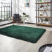 Montana Super Plush Heavyweight High-Density Luxury Hand-Woven Soft High-Pile Plain Shaggy Jewel Green Rug