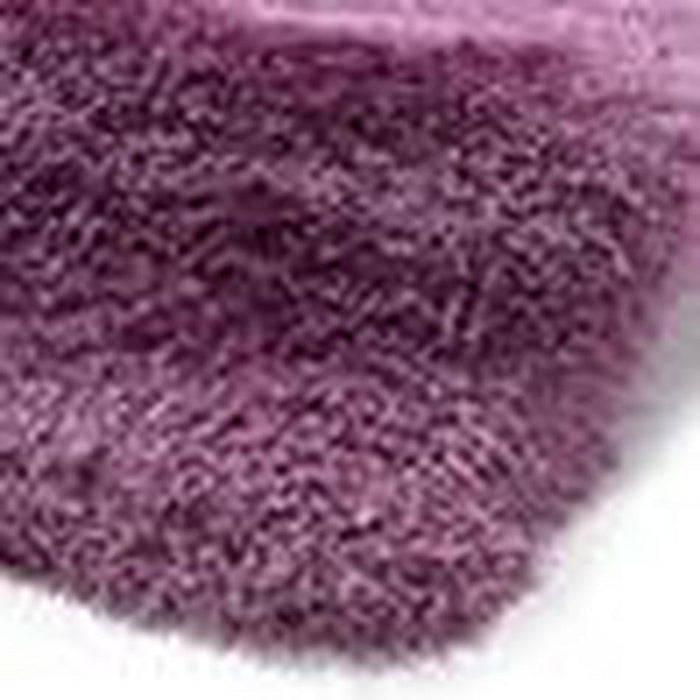 Montana Super Plush Heavyweight High-Density Luxury Hand-Woven Soft High-Pile Plain Shaggy Lilac Round Rug